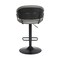 Armen Living Brody Adjustable Height Swivel Gray Faux Leather and Black Wood and Metal Base Bar Stool LCBOBABLGR - alternate 3